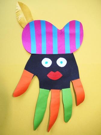 Zwarte Piet hand | Knutselen