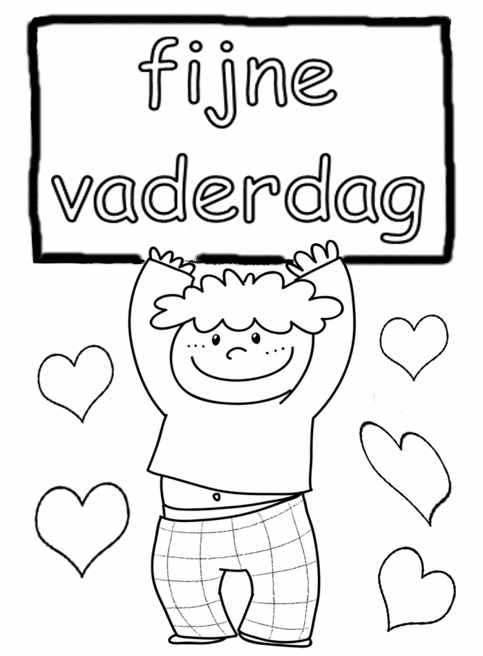 Kleurplaat fijne vaderdag