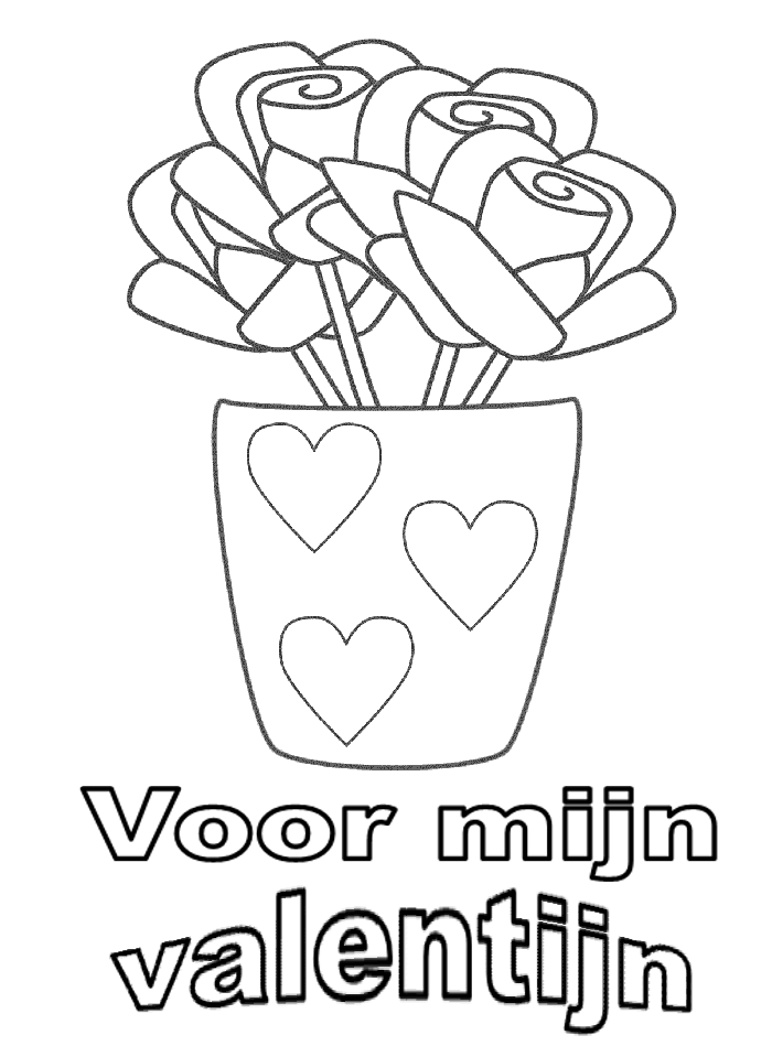 kleurplaat bloemen