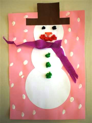 Sneeuwpop maken van papier 